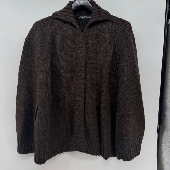 Dolce & Gabbana Brown Alpaca Wool Blend Knit Cardigan Women’s IT 40 (US 4-6) - Picture 1 of 6
